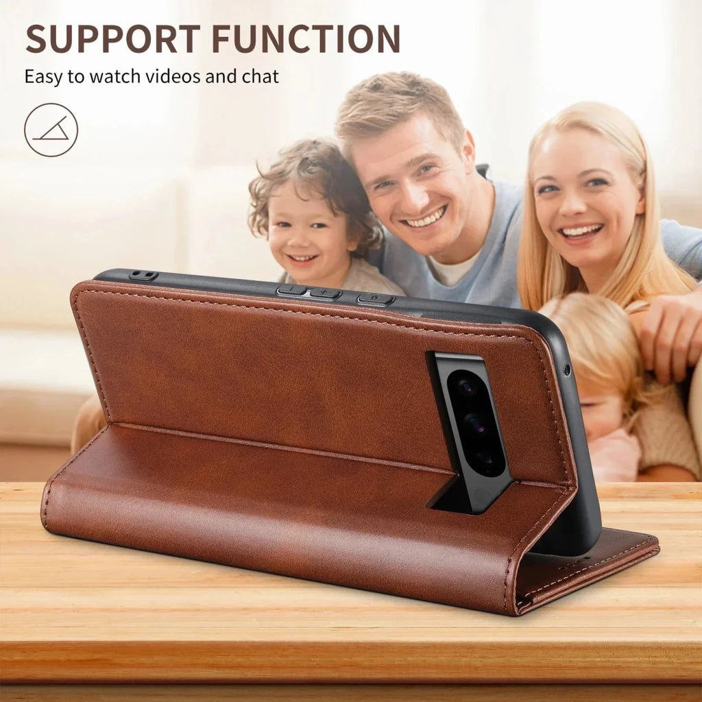 Premium Leather Wallet Case With Magnetic Card Holder - Nalani - UK Fashion Clothing and Decor
