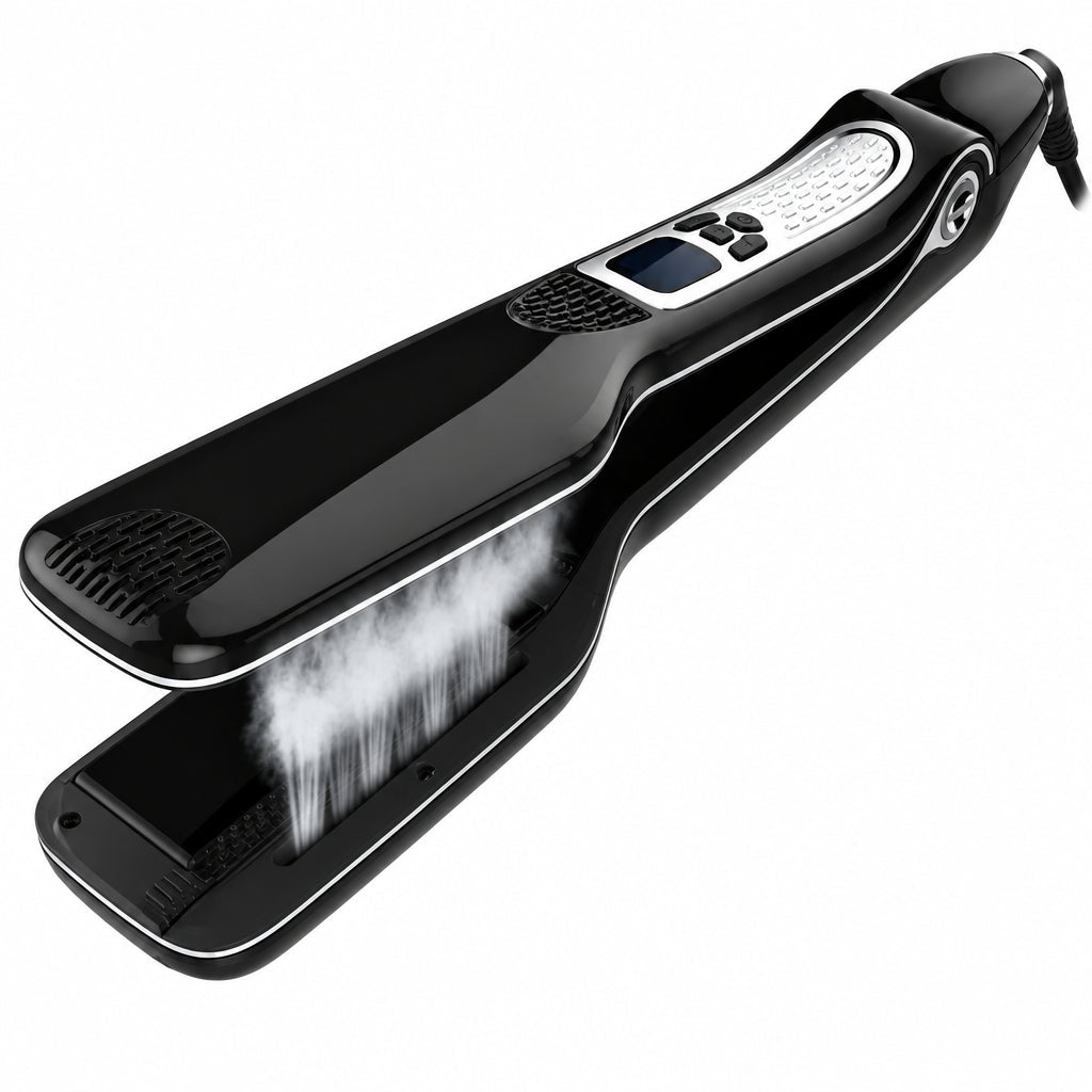 Professional Steam Straightener – Steam Hair Straightener with Ceramic Plates, Adjustable 300–445°F, LCD Display, Auto Shut-Off – Elara - Nalani - Fashion Clothing and Decor