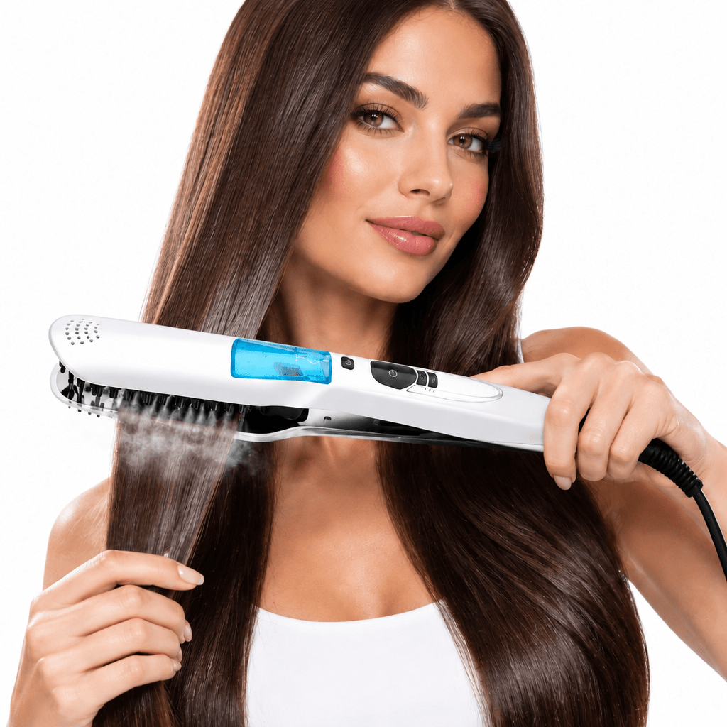 Professional Steam Straightener – Steam Hair Straightener with Ceramic Plates, Adjustable 300–445°F, LCD Display, Auto Shut-Off – Elara - Nalani - Fashion Clothing and Decor