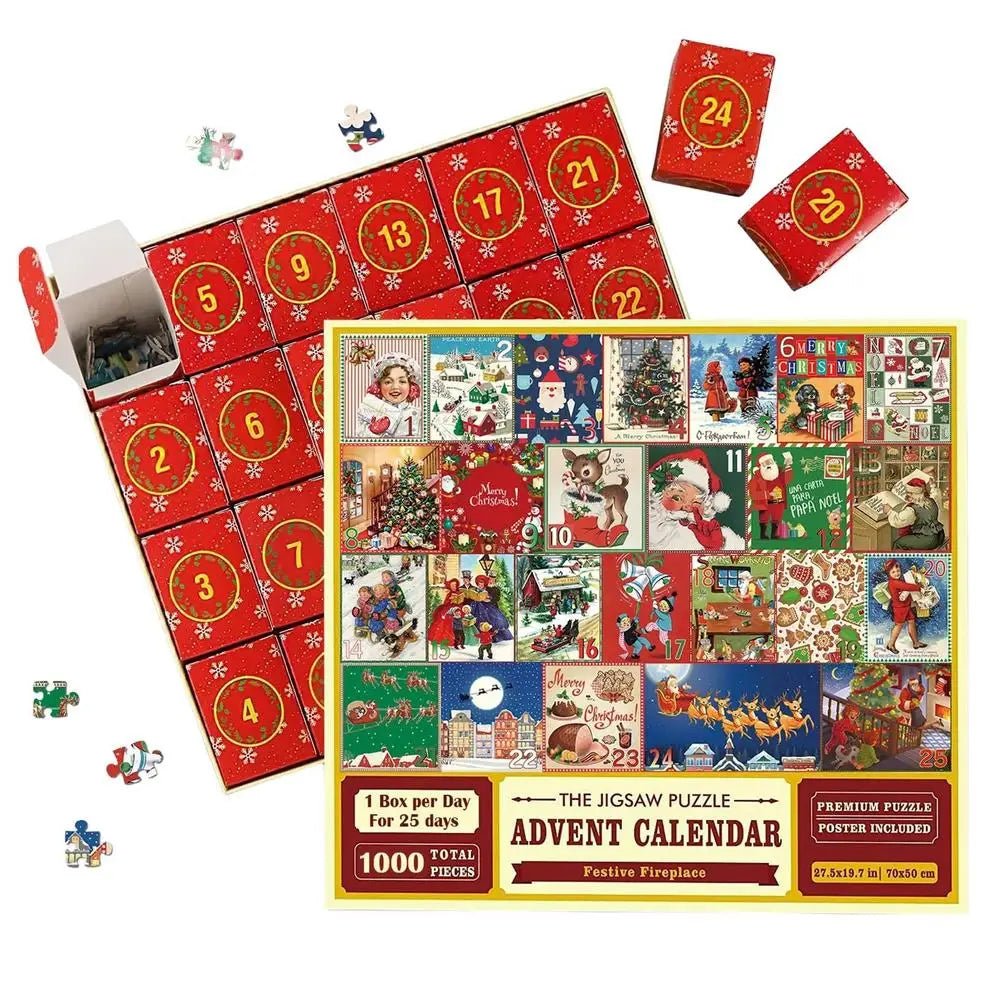 Puzzle Advent Calendar 2026 – 1000 Piece Christmas Jigsaw Puzzle in 24 Days, New Pieces Daily, Gift for Adults & Families - Nalani - Fashion Clothing and Decor