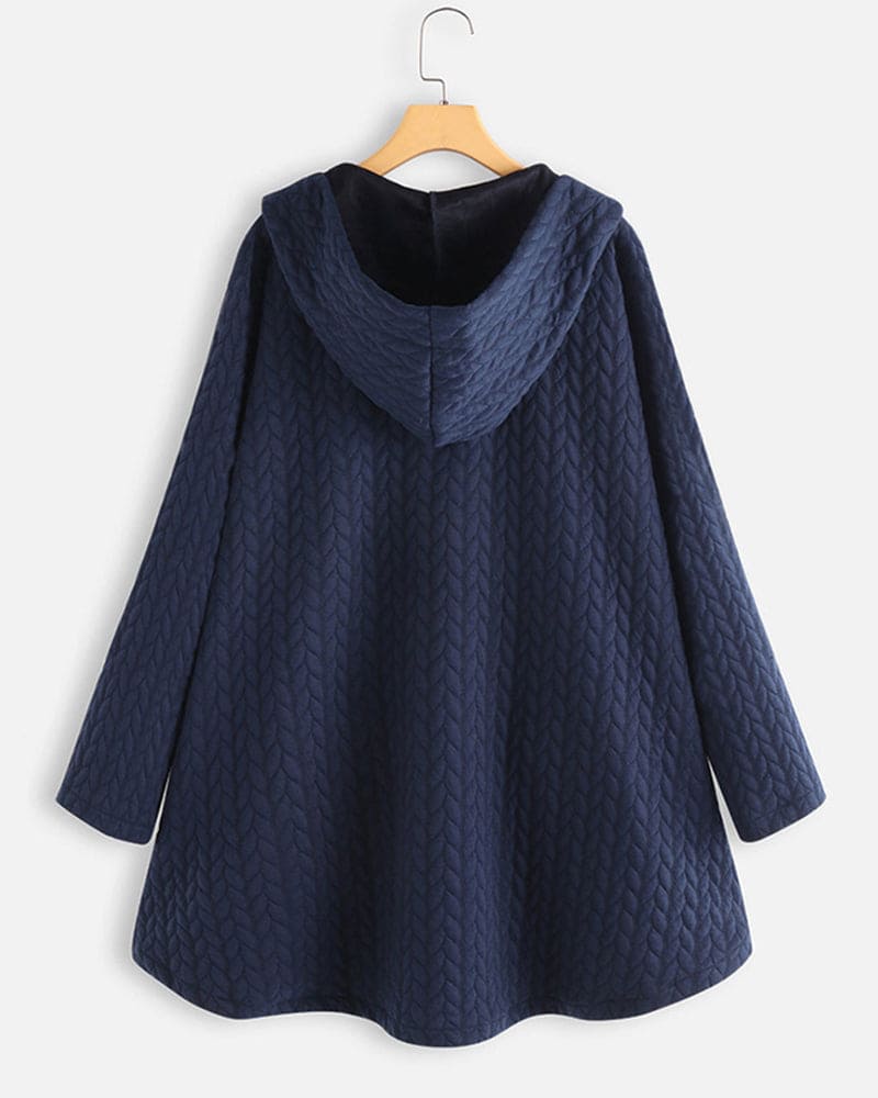 Quilted Hooded Jacket For Women Cozy Casual Outerwear - Nalani - UK Fashion Clothing and Decor
