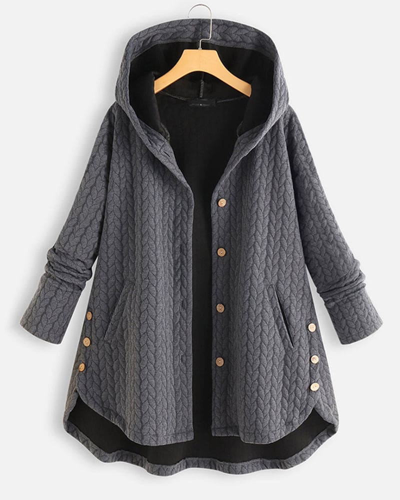 Quilted Hooded Jacket For Women Cozy Casual Outerwear - Nalani - UK Fashion Clothing and Decor