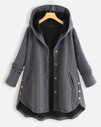 Quilted Hooded Jacket For Women Cozy Casual Outerwear - Nalani - UK Fashion Clothing and Decor