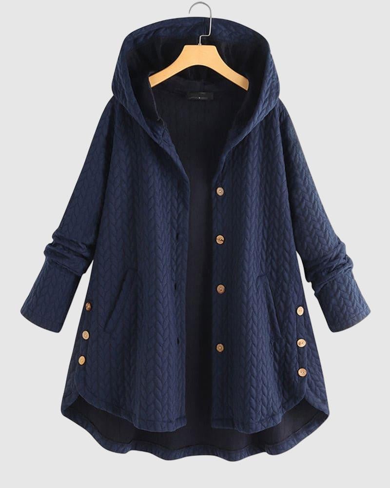 Quilted Hooded Jacket For Women Cozy Casual Outerwear - Nalani - UK Fashion Clothing and Decor