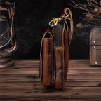Real Leather Mens Waist Bag With Zipper Front Pocket - Nalani - UK Fashion Clothing and Decor