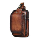 Real Leather Mens Waist Bag With Zipper Front Pocket - Nalani - UK Fashion Clothing and Decor