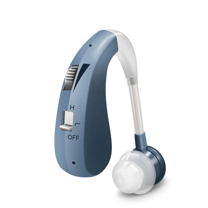 Rechargeable Bluetooth Hearing Assistance – Personal Sound Amplifier & Wireless Earbuds for Calls and Music, Blue or Gold - Nalani - Fashion Clothing and Decor