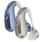 Rechargeable Bluetooth Hearing Assistance – Personal Sound Amplifier & Wireless Earbuds for Calls and Music, Blue or Gold - Nalani - Fashion Clothing and Decor