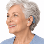 Rechargeable Bluetooth Hearing Assistance – Personal Sound Amplifier & Wireless Earbuds for Calls and Music, Blue or Gold - Nalani - Fashion Clothing and Decor