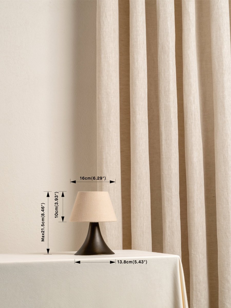 Rechargeable Portable Table Lamp With Touch Dimming Linen Shade - Nalani - UK Fashion Clothing and Decor