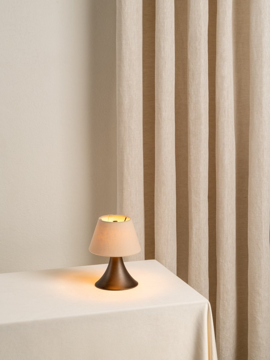 Rechargeable Portable Table Lamp With Touch Dimming Linen Shade - Nalani - UK Fashion Clothing and Decor