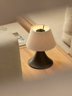 Rechargeable Portable Table Lamp With Touch Dimming Linen Shade - Nalani - UK Fashion Clothing and Decor