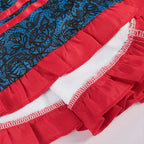 Red and Blue Plaid Dirndl Dress - Bavarian Oktoberfest Costume with Apron - Nalani - Fashion Clothing and Decor