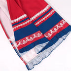 Red and Blue Plaid Dirndl Dress - Bavarian Oktoberfest Costume with Apron - Nalani - Fashion Clothing and Decor