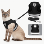 Reflective Cat Harness and Leash – Adjustable Breathable Mesh Harness for Cats & Kittens, XS-XL, 4 Colors - Nalani - Fashion Clothing and Decor