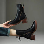 Regular Fit Ankle Boots With Tassel Accent And Chunky Sole - Nalani - UK and AUS Fashion Clothing and Decor