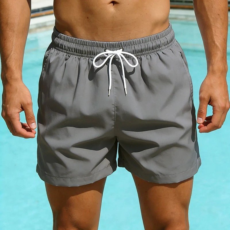 Relaxed Drawstring Quick - Dry Swim Trunks With Mesh Lining And Pockets - Nalani - Fashion Clothing and Decor