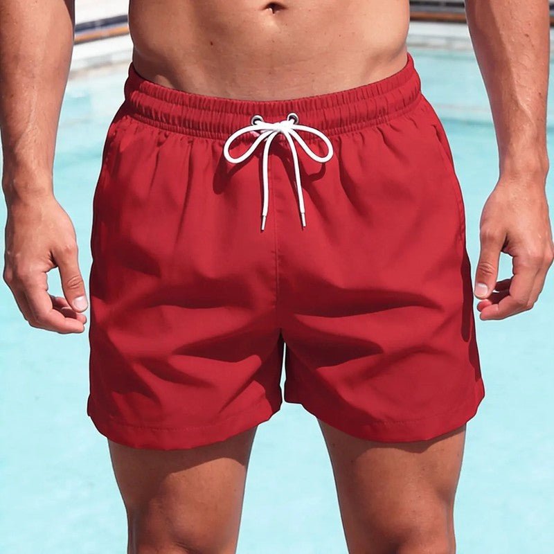 Relaxed Drawstring Quick - Dry Swim Trunks With Mesh Lining And Pockets - Nalani - Fashion Clothing and Decor