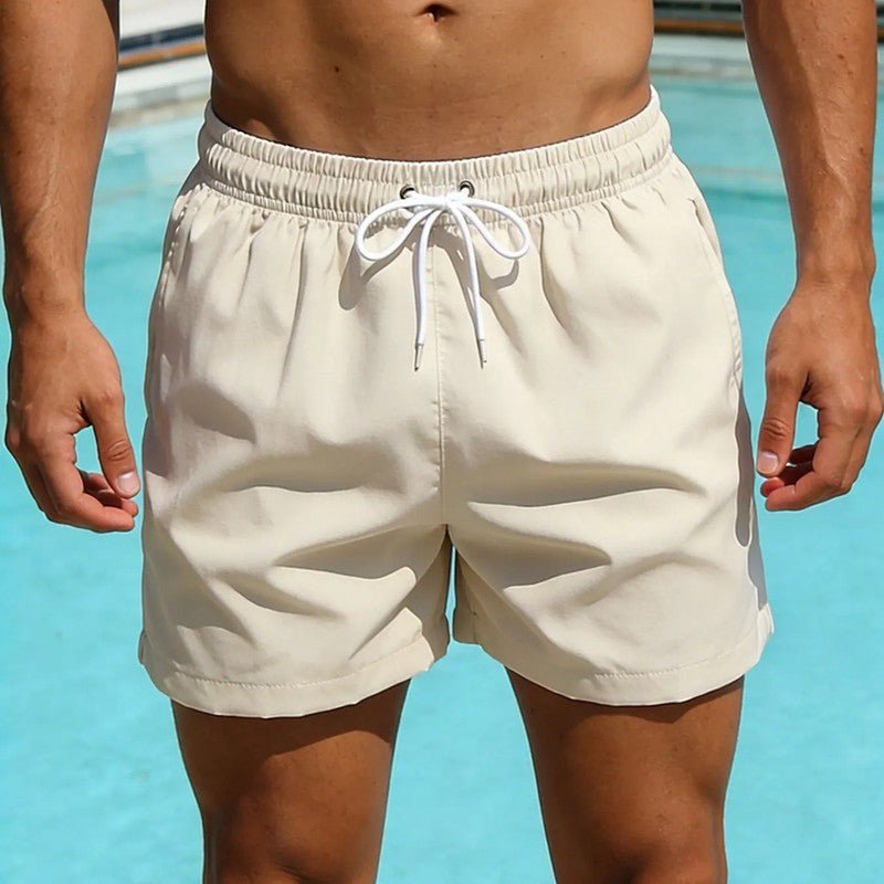 Relaxed Drawstring Quick - Dry Swim Trunks With Mesh Lining And Pockets - Nalani - Fashion Clothing and Decor