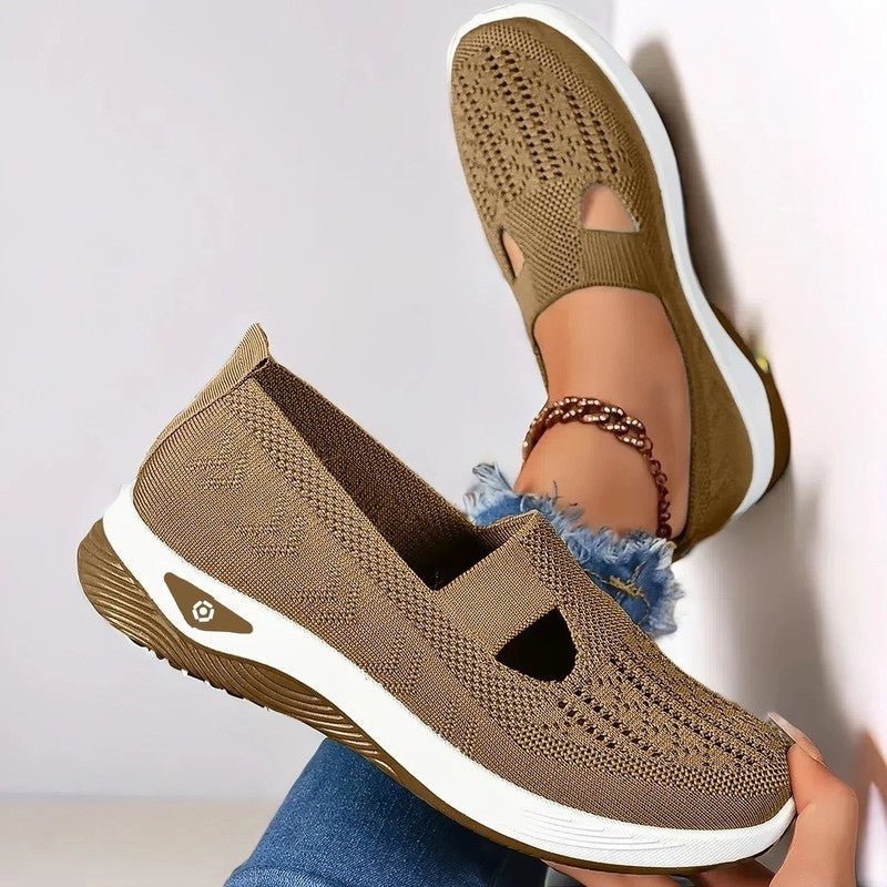 Renaro Knit Slip - On Walking Sneakers With Lightweight Cushioned Sole - Nalani - Fashion Clothing and Decor
