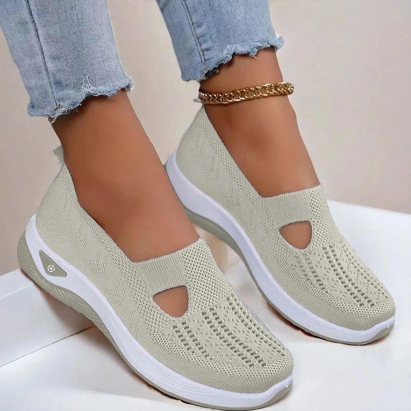 Renaro Knit Slip - On Walking Sneakers With Lightweight Cushioned Sole - Nalani - Fashion Clothing and Decor