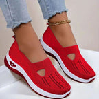 Renaro Knit Slip - On Walking Sneakers With Lightweight Cushioned Sole - Nalani - Fashion Clothing and Decor
