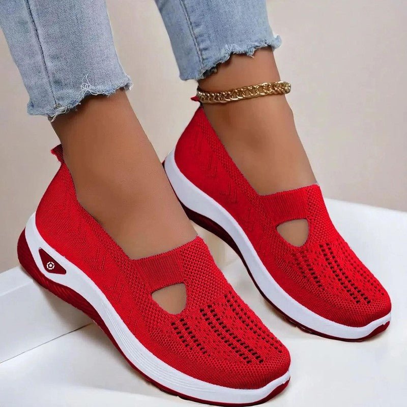 Renaro Knit Slip - On Walking Sneakers With Lightweight Cushioned Sole - Nalani - Fashion Clothing and Decor
