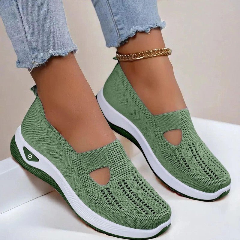 Renaro Knit Slip - On Walking Sneakers With Lightweight Cushioned Sole - Nalani - Fashion Clothing and Decor