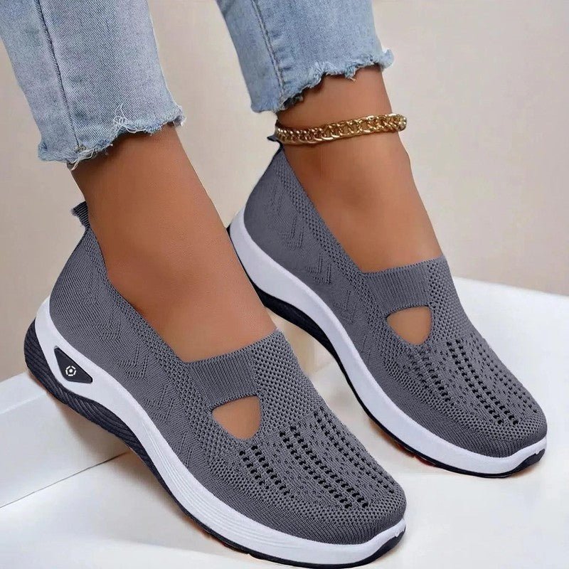 Renaro Knit Slip - On Walking Sneakers With Lightweight Cushioned Sole - Nalani - Fashion Clothing and Decor