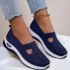 Renaro Knit Slip - On Walking Sneakers With Lightweight Cushioned Sole - Nalani - Fashion Clothing and Decor