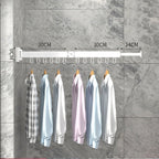 Retractable Clothesline – Wall Mounted Foldable Drying Rack for Balcony, Laundry Room & Bathroom, 1-3 Rods, Black or White - Nalani - Fashion Clothing and Decor