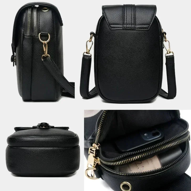 Retro Vegan Leather Small Shoulder Bag For Women Everyday - Nalani - UK Fashion Clothing and Decor