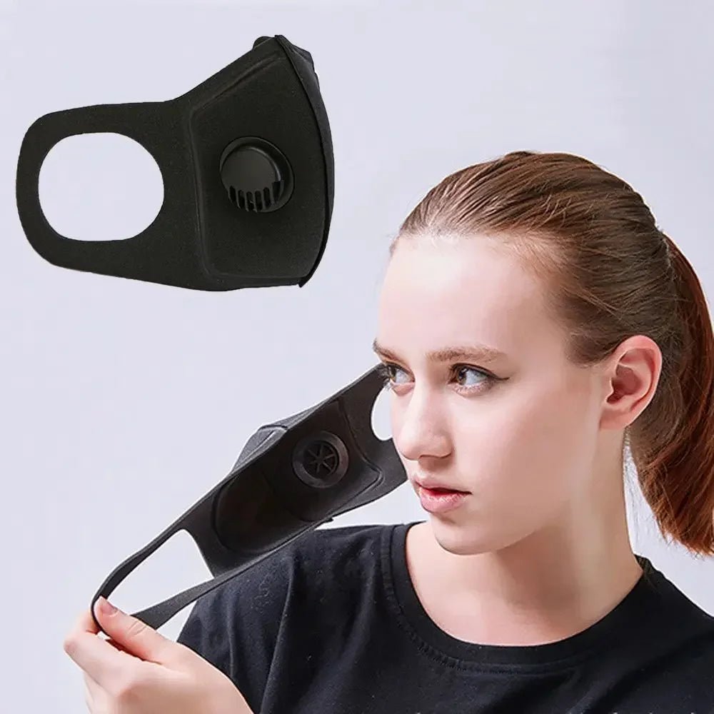 Reusable PM25 Mask With Valve And Washable Cover For Outdoors - Nalani - UK Fashion Clothing and Decor
