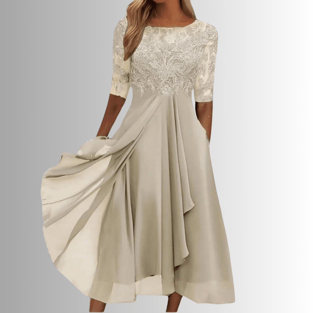 Rhonda | Elegant Lace Dress For Weddings And Evening Wear - Nalani - Fashion Clothing and Decor