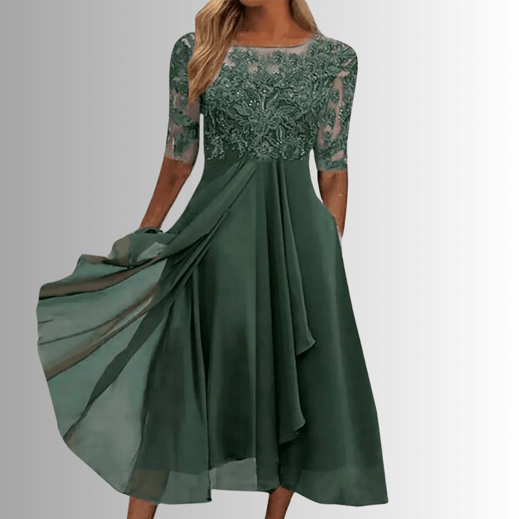 Rhonda | Elegant Lace Dress For Weddings And Evening Wear - Nalani - Fashion Clothing and Decor