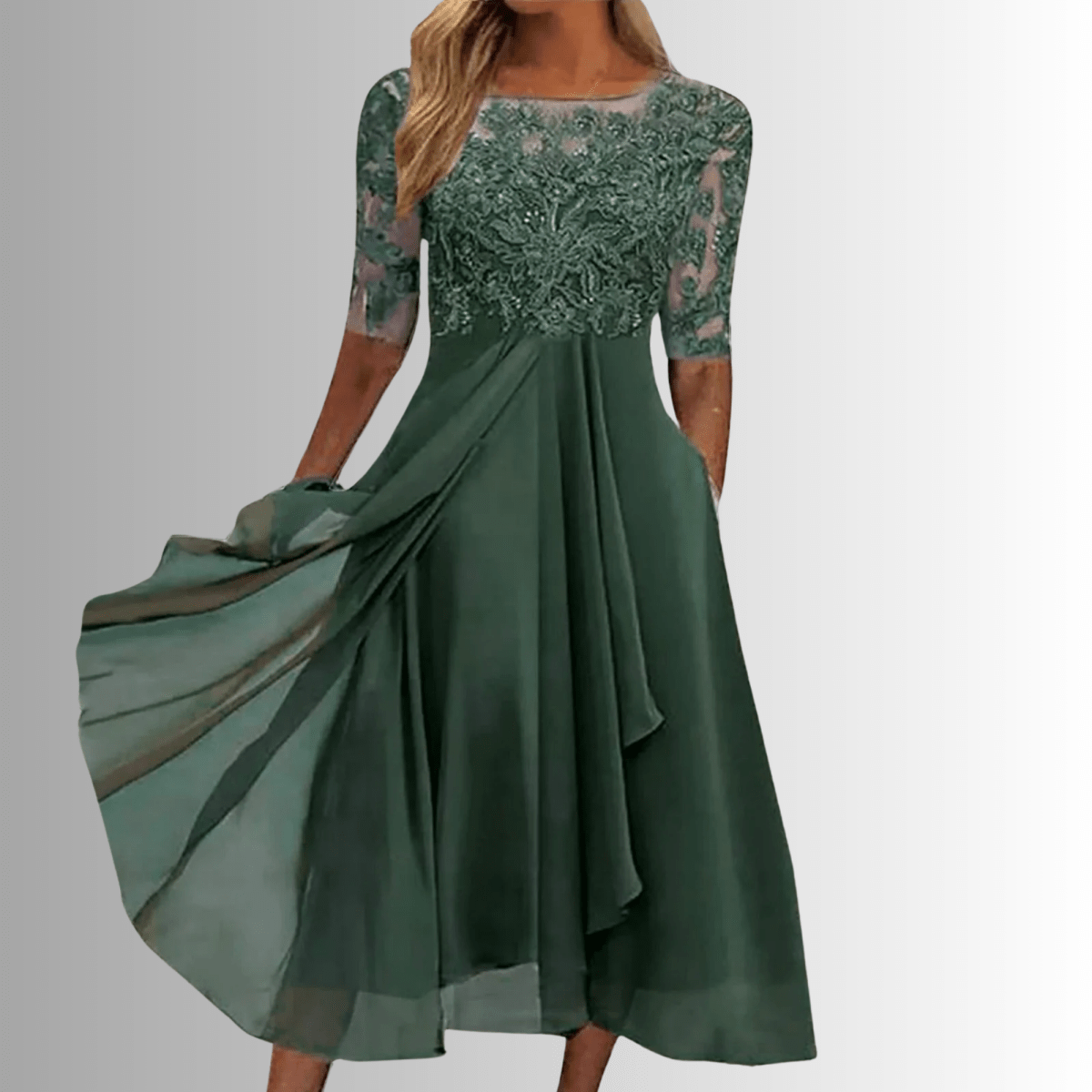 Rhonda | Elegant Lace Dress For Weddings And Evening Wear - Nalani - Fashion Clothing and Decor