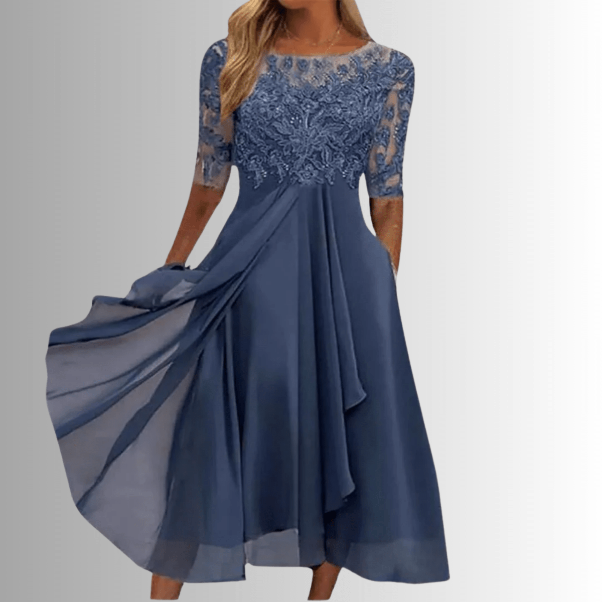Rhonda | Elegant Lace Dress For Weddings And Evening Wear - Nalani - Fashion Clothing and Decor