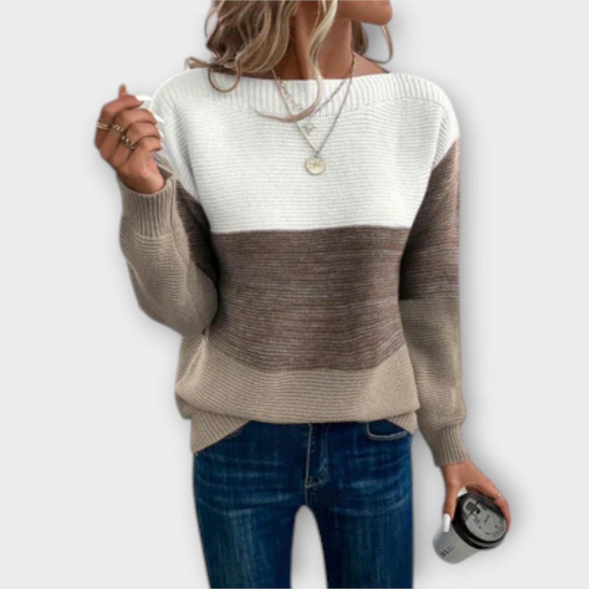 Roque | Women's Casual Knit Sweater - Relaxed Pullover - Nalani - Fashion Clothing and Decor