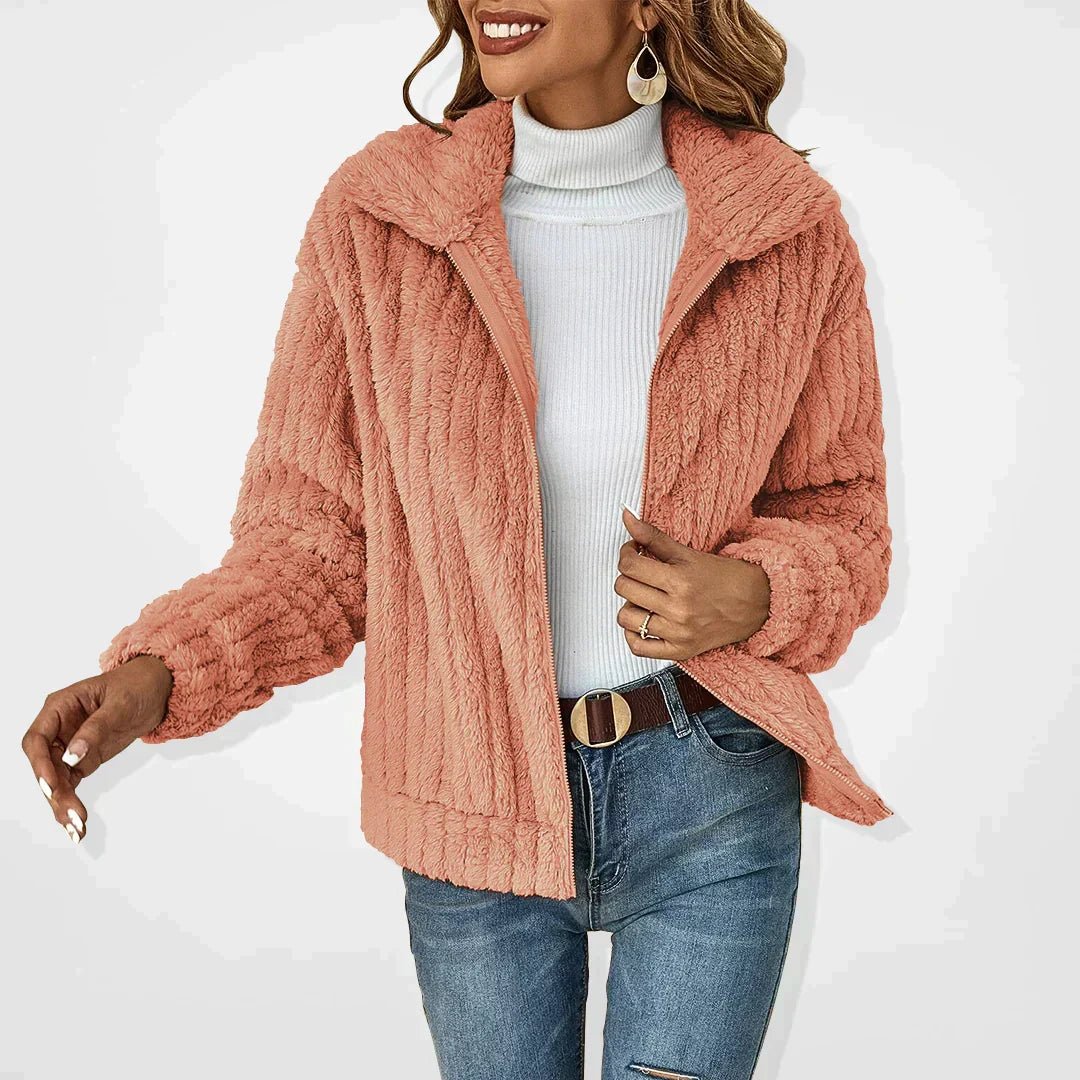 Roque | Women’s Jacket | Zip Front Textured - Nalani - Fashion Clothing and Decor