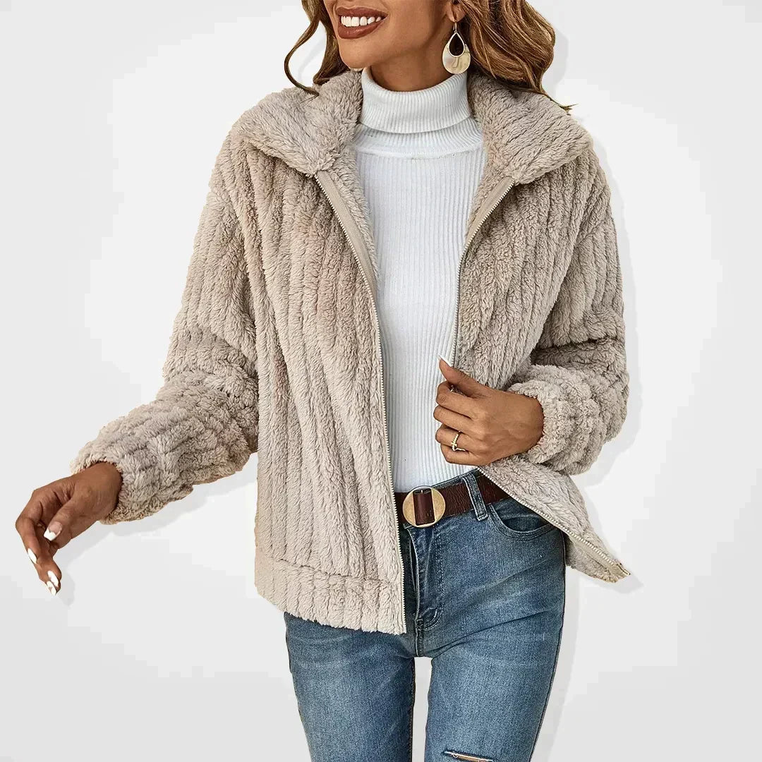 Roque | Women’s Jacket | Zip Front Textured - Nalani - Fashion Clothing and Decor