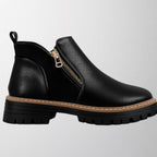 Roque | Women's Platform Ankle Boots - Side Zip Chunky Booties - Nalani - Fashion Clothing and Decor