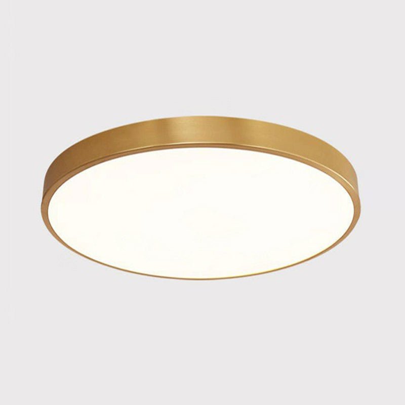 Round LED Flush Mount Light Nordic Style Metallic Bedroom - Nalani - UK Fashion Clothing and Decor