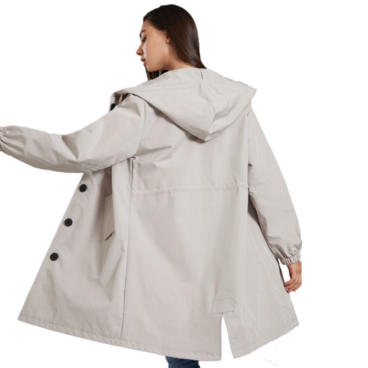 Sandré | Women's Waterproof Rain Jacket - Hooded Lightweight Windbreaker - Outdoor Casual Wear - Nalani - UK Fashion Clothing and Decor