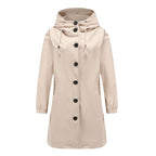 Sandré | Women's Waterproof Rain Jacket - Hooded Lightweight Windbreaker - Outdoor Casual Wear - Nalani - UK Fashion Clothing and Decor