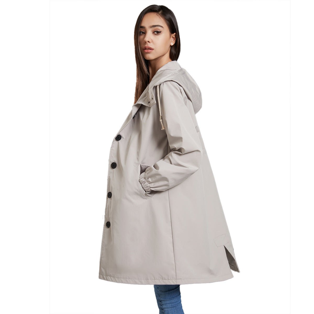 Sandré | Women's Waterproof Rain Jacket - Hooded Lightweight Windbreaker - Outdoor Casual Wear - Nalani - UK Fashion Clothing and Decor