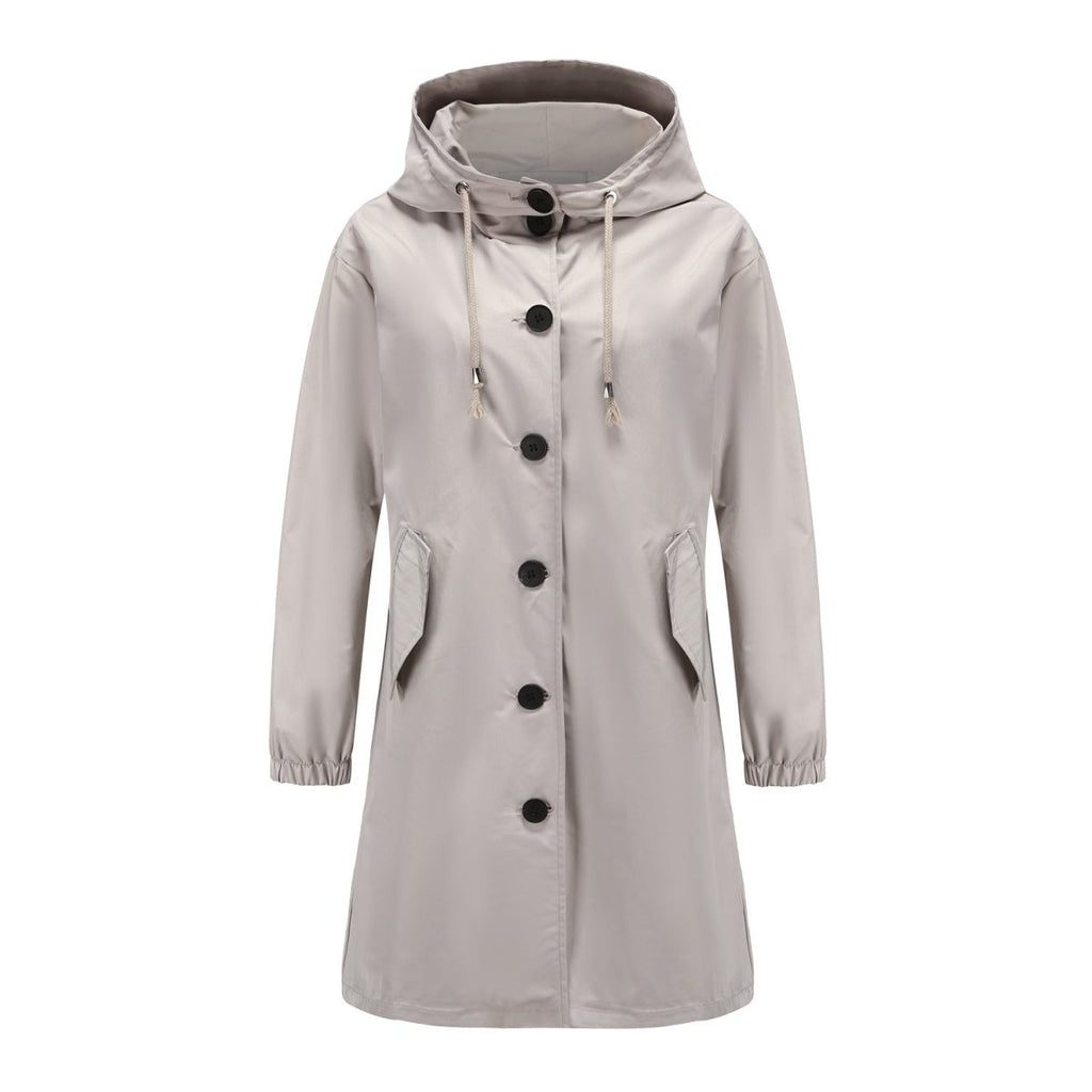 Sandré | Women's Waterproof Rain Jacket - Hooded Lightweight Windbreaker - Outdoor Casual Wear - Nalani - UK Fashion Clothing and Decor
