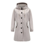 Sandré | Women's Waterproof Rain Jacket - Hooded Lightweight Windbreaker - Outdoor Casual Wear - Nalani - UK Fashion Clothing and Decor