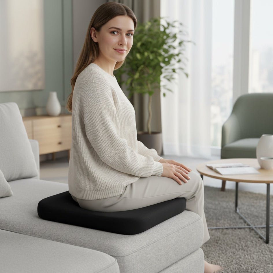 Seat Cushion for Office Chair – Non-Slip Chair Pad with Firm Foam & Removable Cover, 14, 16 or 18 in, 8 Colors - Nalani - Fashion Clothing and Decor
