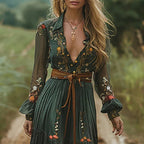Selvara | Bohemian Floral Maxi Dress For Summer Weddings - Nalani - Fashion Clothing and Decor