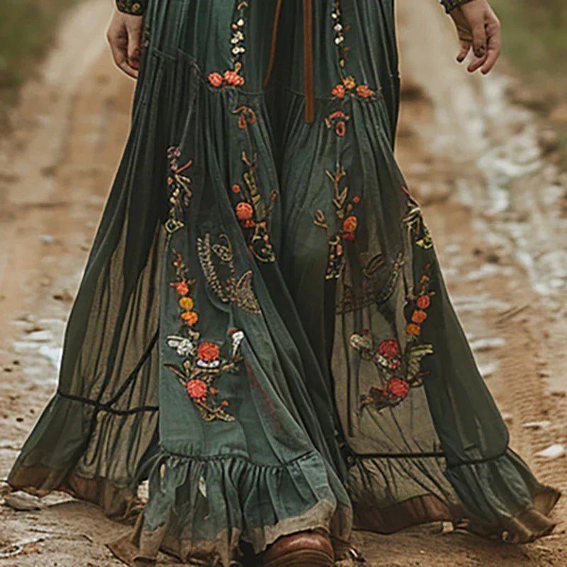 Selvara | Bohemian Floral Maxi Dress For Summer Weddings - Nalani - Fashion Clothing and Decor